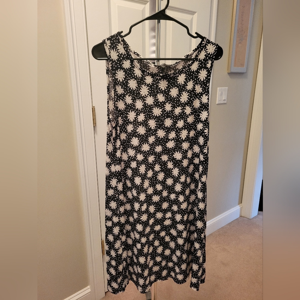 Ronni Nicole Black and White Daisy Midi Dress